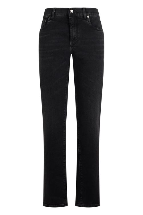 ? Removed Brand Not Allowed - Slim-Fit Straight-Leg Jeans with Zip & Button Closure