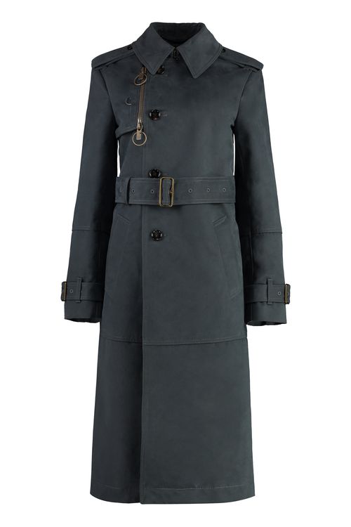 Cotton Trench Jacket with Storm Shield & Waist Belt