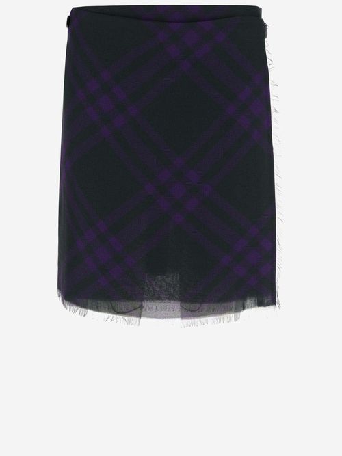 Silk Skirt With Check Pattern