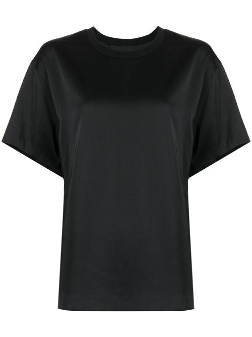 Round-neck short-sleeve T-shirt - Black