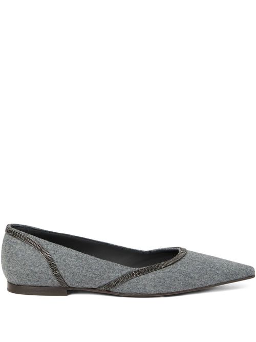 Flannel ballet flats - Grey