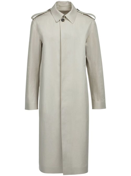 Cotton-blend long coat - Neutrals