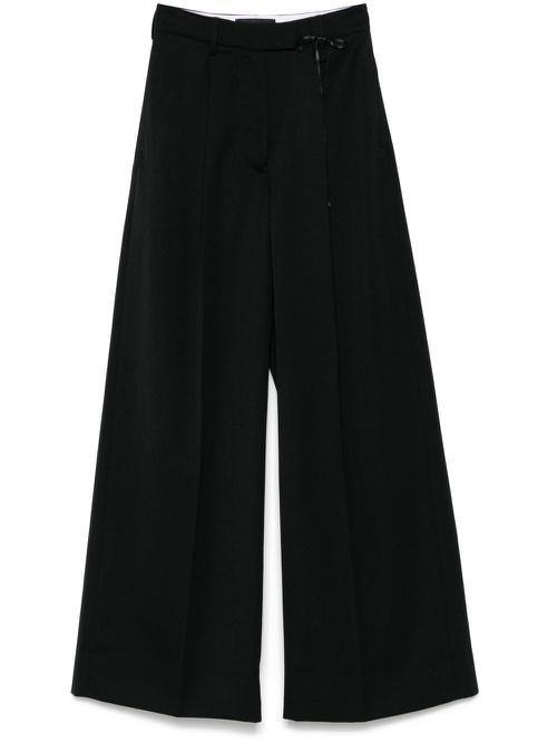 Wide-leg puddle trousers - Black