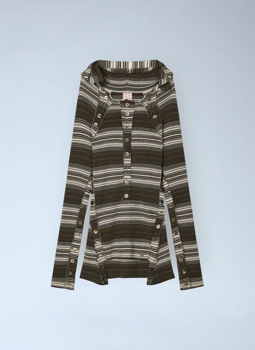 Hooded Stripe Sweater