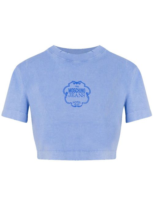 Logo-print T-shirt - Blue