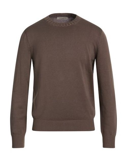 Man Sweater Taupe Size 40 Cotton