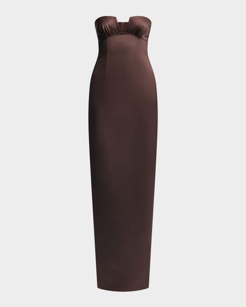 Mariane Strapless Satin Column Gown