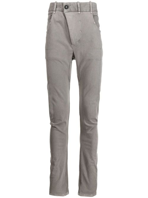 Mid-rise skinny trousers - Grey