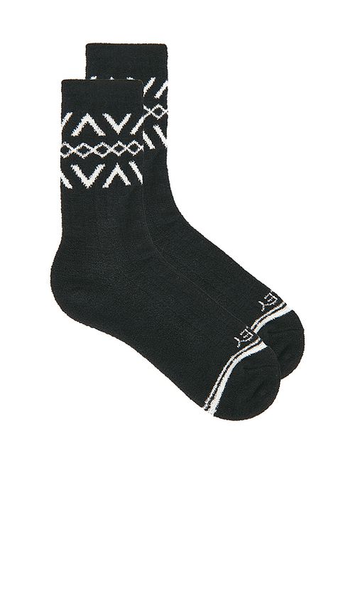 Varley Chadwick Fairisle Sock in Black. S/M. Also in