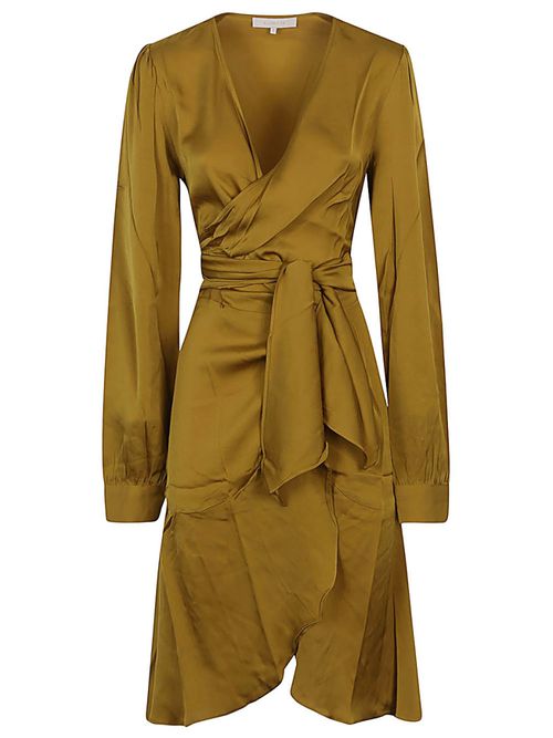 Golden Ananda silk short dress