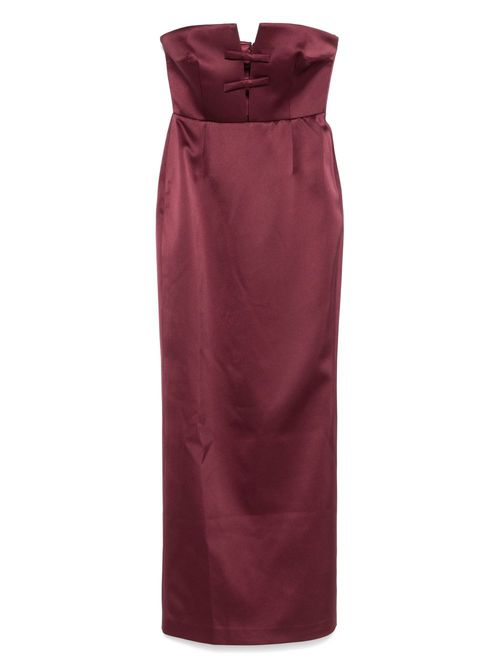 Bow-detail maxi dress - Red