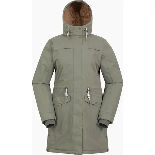 Women's Mountain Warehouse Womens/Ladies Acorn Waterproof Borg Lined Padded Parka - Green