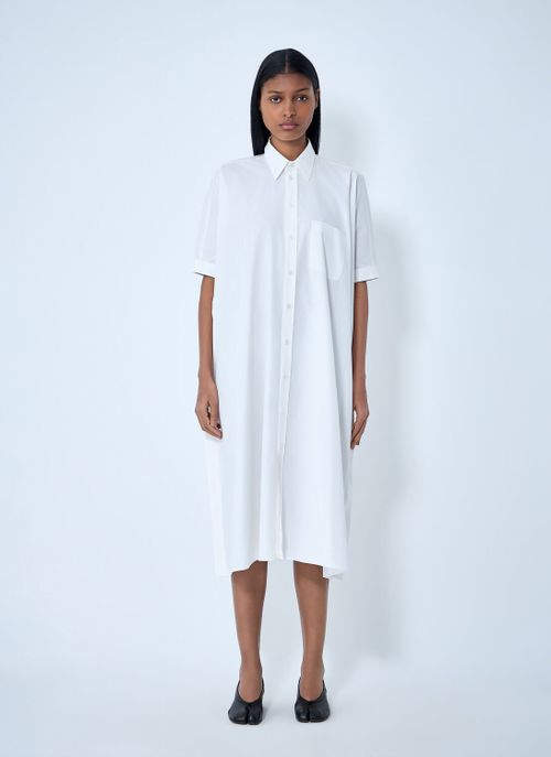 Button-down Midi Dress - Woman Dresses White Fr