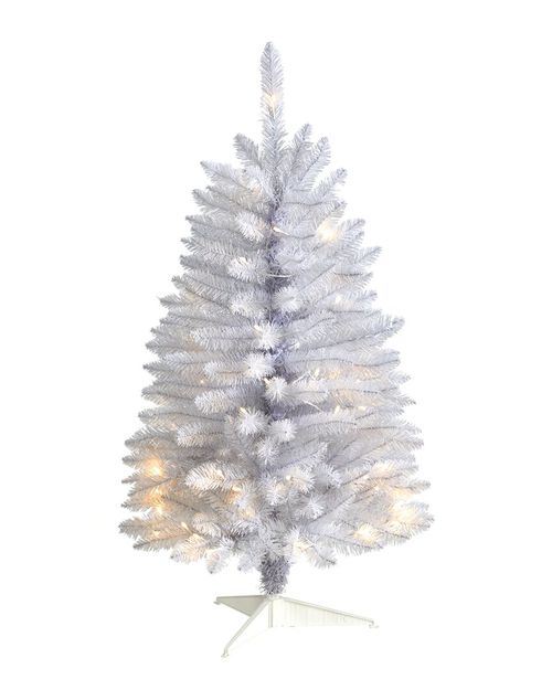 Slim Artificial Christmas Tree With Led Lights+Bendable Branches