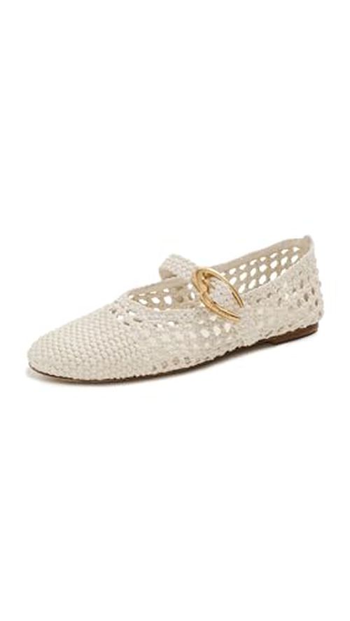 Larroudé Women's Verona Macrame Ballet Flats