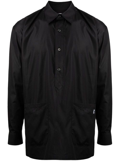 Logo-patch detail shirt - Black