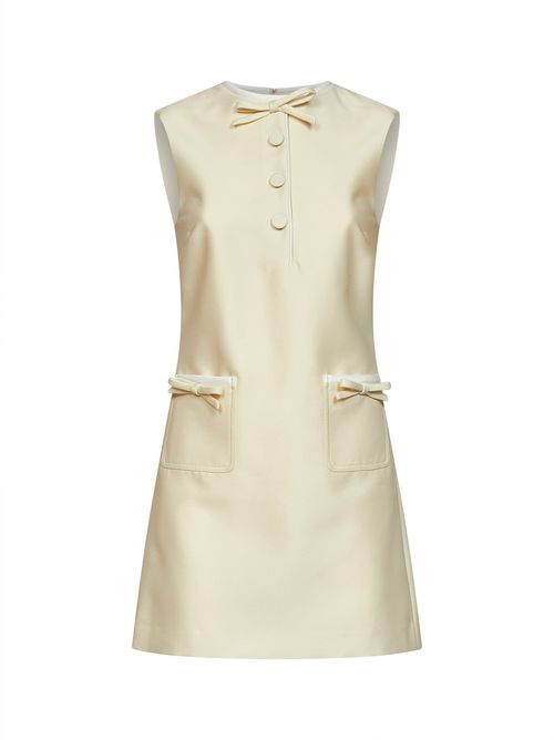 Taffeta Mini Dress — Yellow