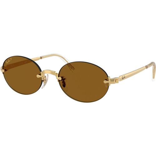 Ray - Ban Unisex Ray - Ban A$AP Rocky RB3929 001/83 Gafas de sol Metal Oro Marrón Redonda Polarizado