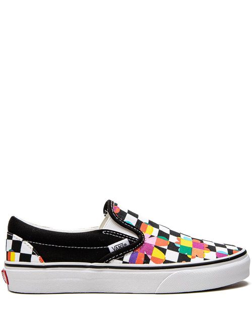 Classic Slip-On "Floral Checkerboard" sneakers - Multicolour