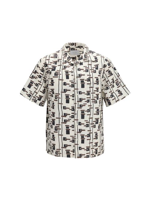 Patterned Bowling Shirt — Multicolor