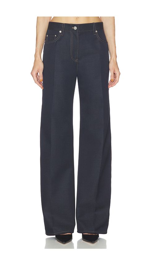 Helmut Lang Relaxed Bootcut Pant in Navy. 25. Also