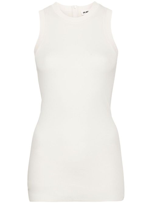 Silk sleeveless top - White