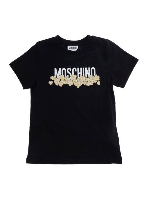 Logo-Graphic Cotton T-Shirt — Black