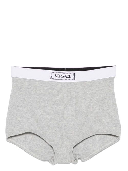90s logo-waistband ribbed briefs - Grey