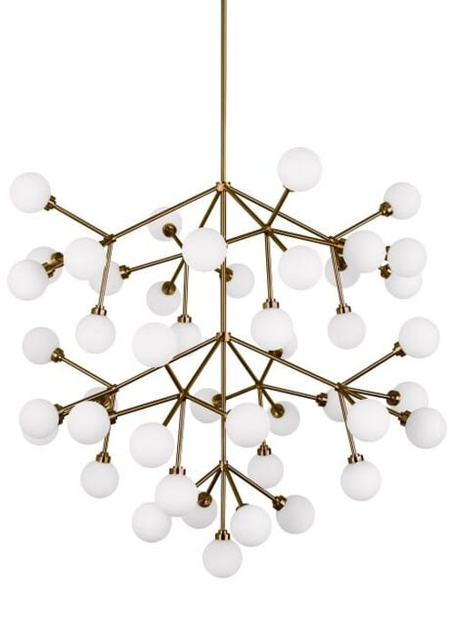 Mara 32.6" 45-Light LED 2700K Chandelier in Aged Bra