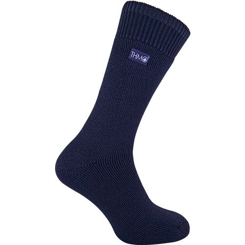 THMO - 1 Pair Mens Thick Fleece Lined Warm Thermal Socks for Winter - Navy - Size UK 6-11