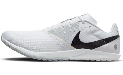 Nike Rival Waffle 6 Road and Cross-Country Racing Shoes (DX7998-100, White/Black-Pure Platinum)