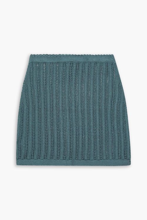 Mirana crocheted Pima cotton mini skirt - Blue - XL