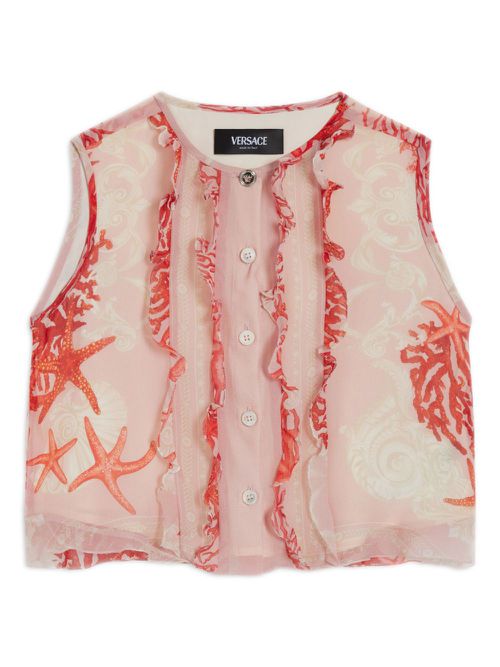 Medusa Head-motif silk shirt - Pink