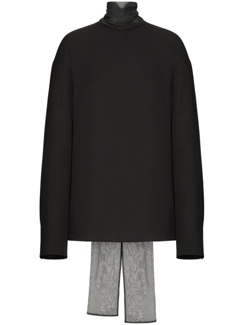 Bow-detail blouse - Black