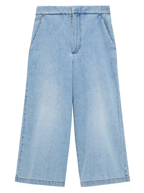 Women's x Paula's Ibiza Denim Crop Trousers - Washed Blue