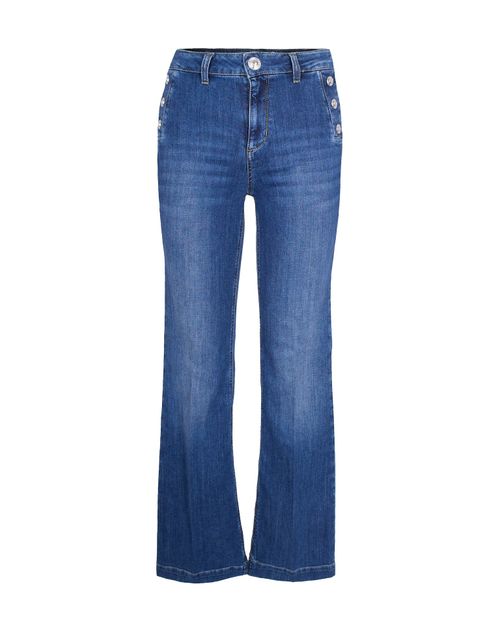 Flared Stretch Denim Jeans — Blue