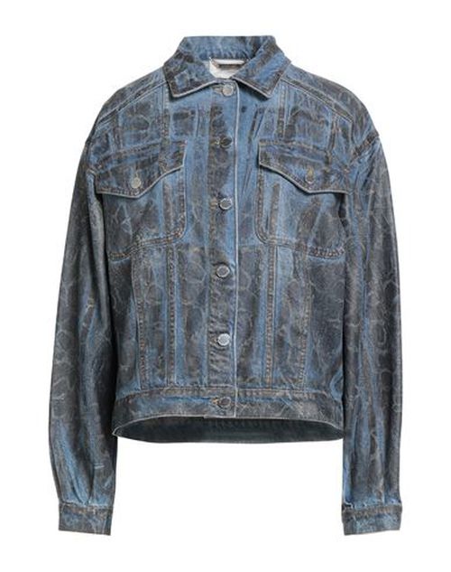 Woman Denim outerwear Blue Size 2 Cotton