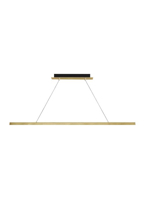 Natural Brass LED Linear Suspension from the Dessau Collection