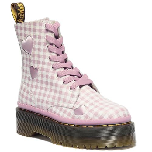 Dr. Martens Womens Jadon Heart White/Dusty Rose Gingham UK