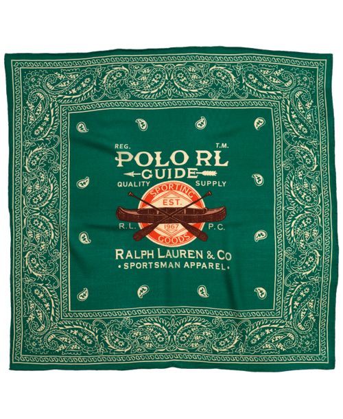 Men's Wool Blend Sportsman Bandana - Green Multi
