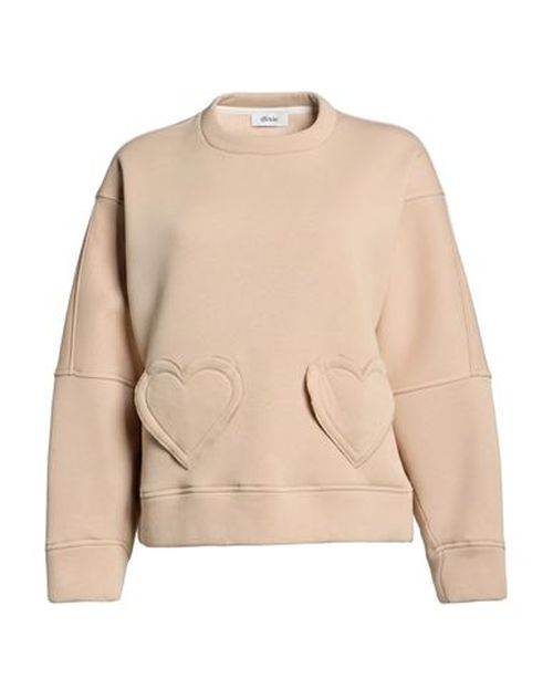 Woman Sweatshirt Beige Size S Cotton, Polyester