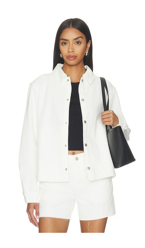 Still Here Coach Jacket in Ivory. XS. Also in S, M, L, XL/1X, XXL/2X