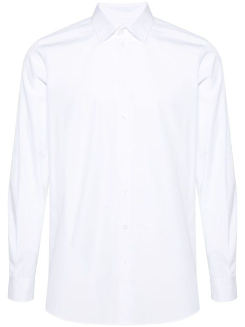 Slogan-print cotton shirt - White
