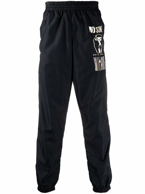 Logo-print track pants - Black