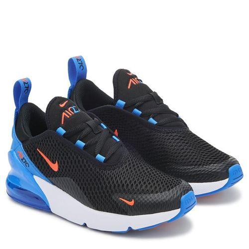 Kids' Air Max 270 Sneaker Little Kid Shoes (Black/Blue/Orange)