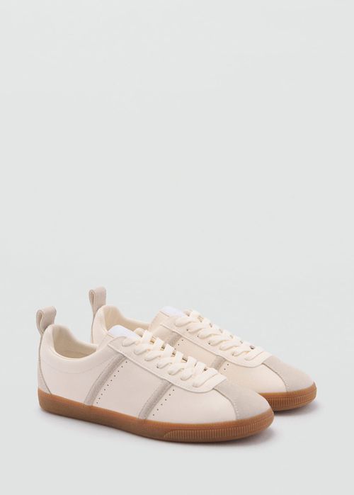 Contrast panel sneakers white - Woman - 
