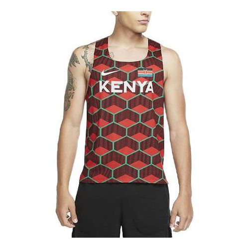 AeroSwift Team Kenya Training Running Sports Vest Red