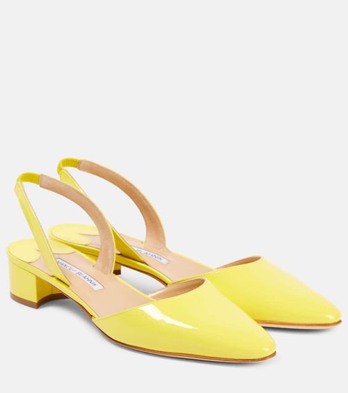 Aspro 30 patent leather slingback pumps