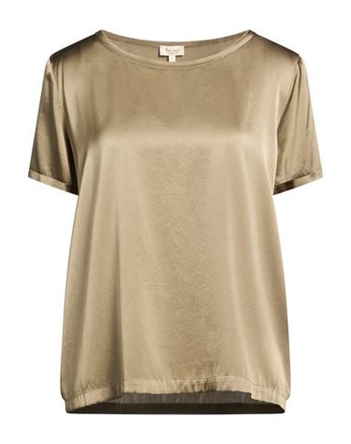 Woman Top Military green Size M Silk, Elastane