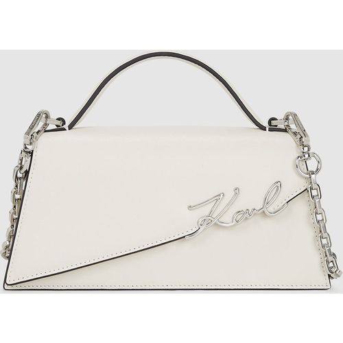 Karl Lagerfeld - Sac Bandoulière Fin K/signature, Femme, Blanc Cassé, : One